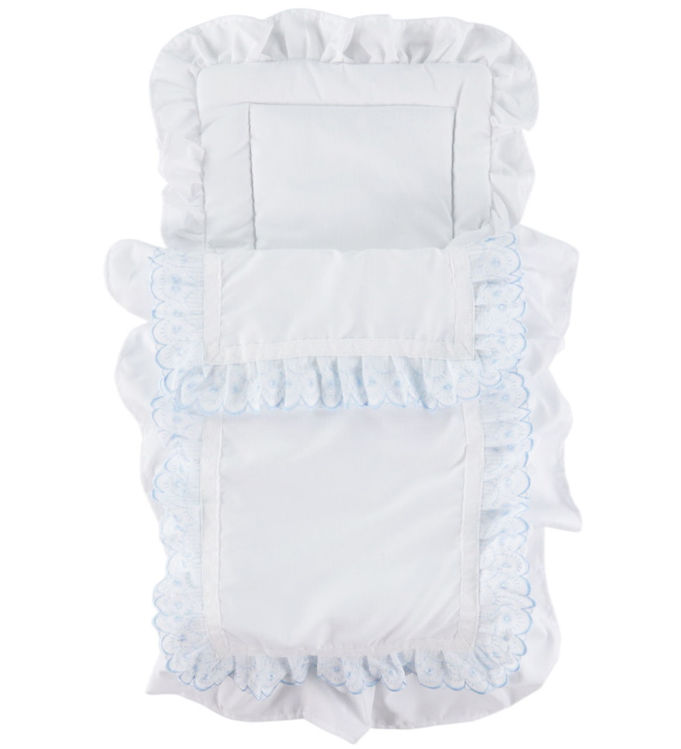 Asi Dukketilbehør - Sovepose - 60x30 cm - Light Blue Piqué