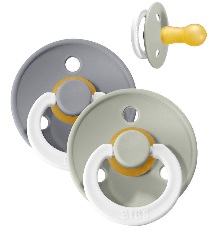 BIBS Colour Natsutter - Str. 1 - 2-pak - Rund - Sage/Cloud BIBS Colour Natsutter - Str. 1 - 2-pak - Rund - Sage/Cloud