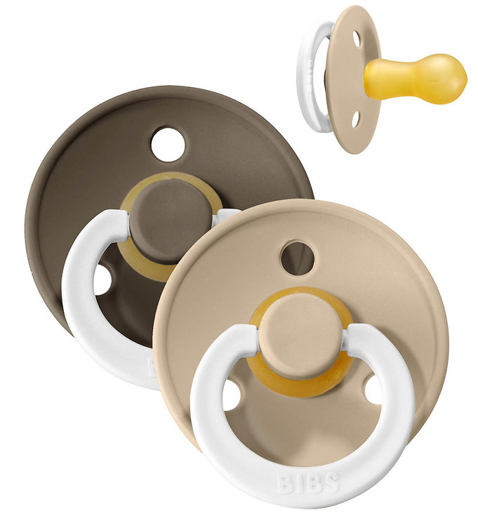 BIBS Colour Natsutter - Str. 1 - 2-pak - Rund - Vanilla/Dark Oak BIBS Colour Natsutter - Str. 1 - 2-pak - Rund - Vanilla/Dark Oak