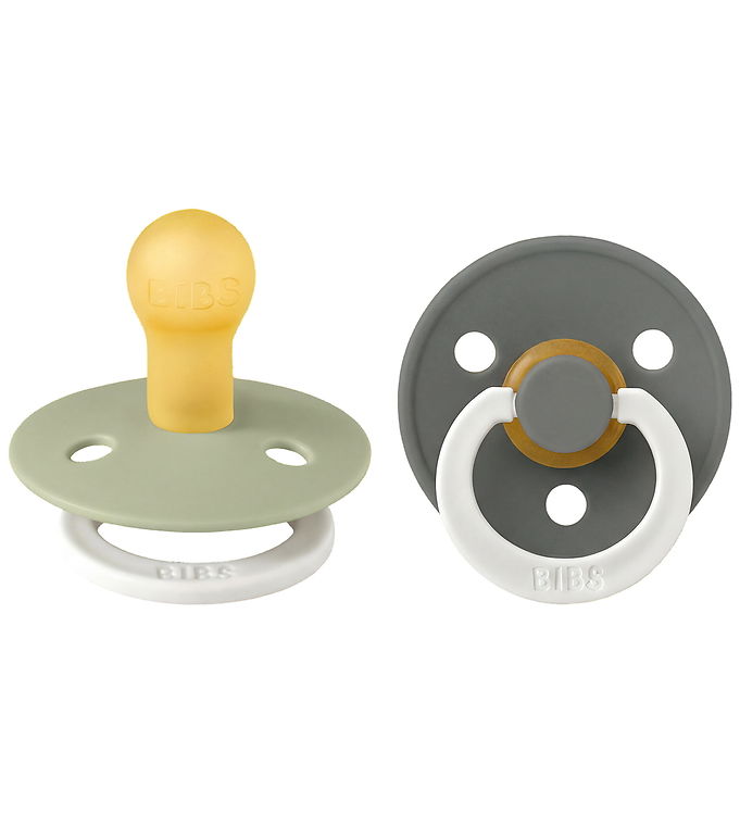 BIBS Colour Natsutter - Str. 1 - Rund - 2-pak - Sage/Pine BIBS Colour Natsutter - Str. 1 - Rund - 2-pak - Sage/Pine