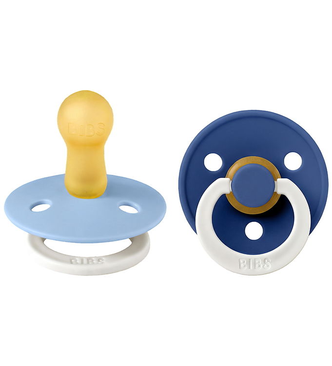 BIBS Colour Natsutter - Str. 2 - Rund - 2-pak - Sky Blue/Cornflo BIBS Colour Natsutter - Str. 2 - Rund - 2-pak - Sky Blue/Cornflo