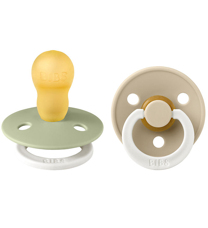 BIBS Colour Natsutter - Str. 3 - 2-pak - Rund - Sage Glow/Vanill BIBS Colour Natsutter - Str. 3 - 2-pak - Rund - Sage Glow/Vanill
