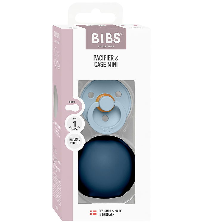 BIBS Colour Sut/Sutteboks - Str. 1 - Rund - Baby Blue/Steel Blue BIBS Colour Sut/Sutteboks - Str. 1 - Rund - Baby Blue/Steel Blue