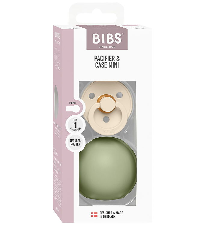 BIBS Colour Sut/Sutteboks - Str. 1 - Rund - Ivory/Sage BIBS Colour Sut/Sutteboks - Str. 1 - Rund - Ivory/Sage