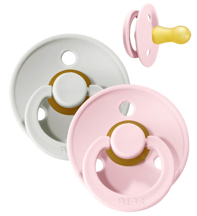 BIBS Colour Sutter - 2-pak - Str. 2 - Rund - Haze/Blossom BIBS Colour Sutter - 2-pak - Str. 2 - Rund - Haze/Blossom
