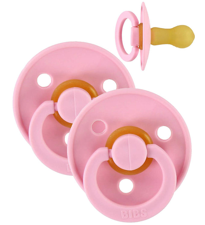 BIBS Colour Sutter - Str. 1 - 2-pak - Rund - Baby Pink BIBS Colour Sutter - Str. 1 - 2-pak - Rund - Baby Pink