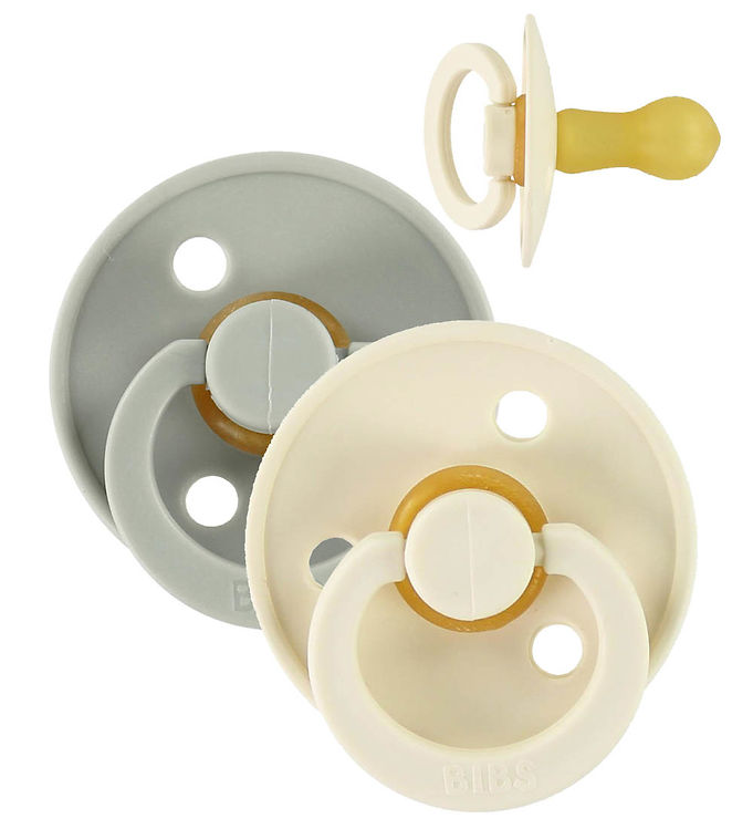 BIBS Colour Sutter - Str. 1 - 2-pak - Rund - Ivory/Sage BIBS Colour Sutter - Str. 1 - 2-pak - Rund - Ivory/Sage