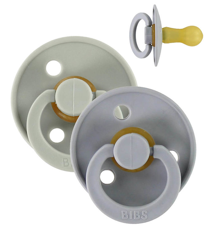 BIBS Colour Sutter - Str. 1 - 2-pak - Rund - Sage/Cloud BIBS Colour Sutter - Str. 1 - 2-pak - Rund - Sage/Cloud