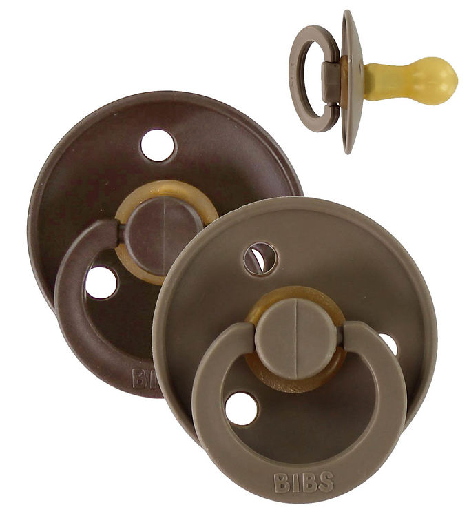 BIBS Colour Sutter - Str. 2 - 2-pak - Rund - Mocha/Dark Oak BIBS Colour Sutter - Str. 2 - 2-pak - Rund - Mocha/Dark Oak