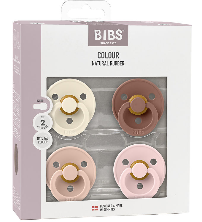 BIBS Colour Sutter - Str. 2 - 4-pak - Rund - Blush Mix BIBS Colour Sutter - Str. 2 - 4-pak - Rund - Blush Mix
