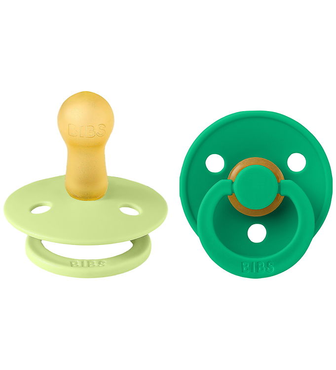 BIBS Colour Sutter - Str. 2 - Rund - 2-pak - Matcha/Cactus BIBS Colour Sutter - Str. 2 - Rund - 2-pak - Matcha/Cactus
