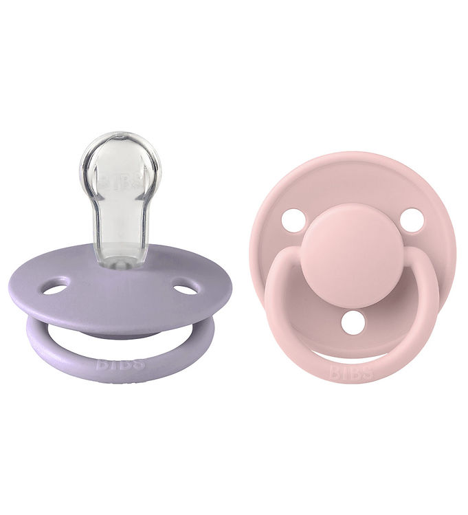 BIBS De Lux Sutter - 2-pak - Rund - Blossom/Dusky Lilac