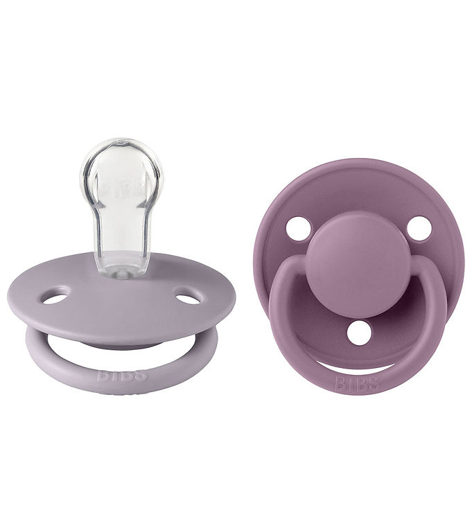 BIBS De Lux Sutter - 2-pak - Rund - Fossil Grey/Mauve BIBS De Lux Sutter - 2-pak - Rund - Fossil Grey/Mauve