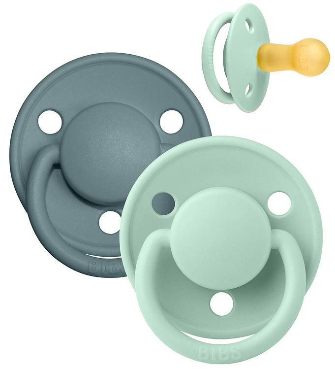 BIBS De Lux Sutter - Str. 2 - 2-pak - Rund - Nordic Mint/Island BIBS De Lux Sutter - Str. 2 - 2-pak - Rund - Nordic Mint/Island