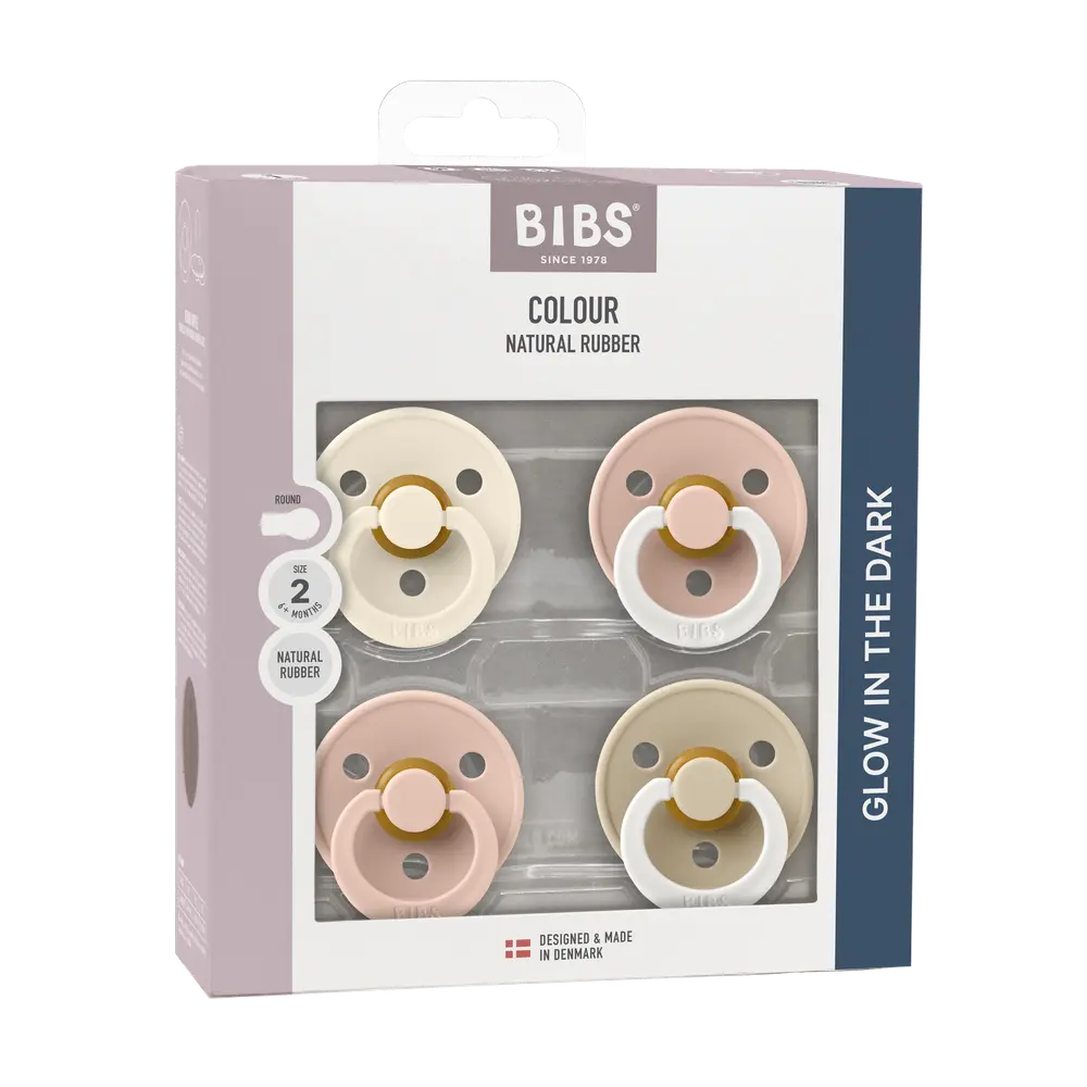 BIBS Sut Colour 4-pk Latex Str. 2 - Blush Glow Mix BIBS Sut Colour 4-pk Latex Str. 2 - Blush Glow Mix