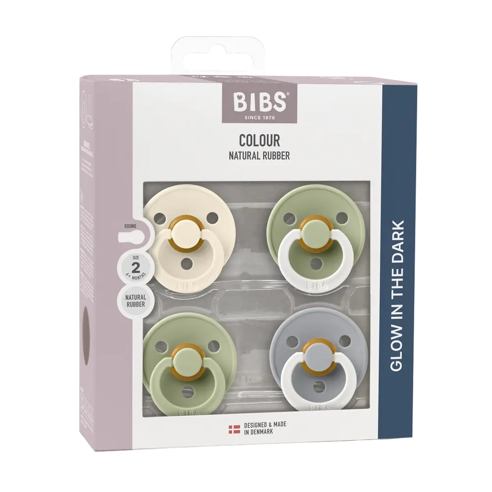 BIBS Sut Colour 4-pk Latex Str. 2 - Sage Glow Mix BIBS Sut Colour 4-pk Latex Str. 2 - Sage Glow Mix