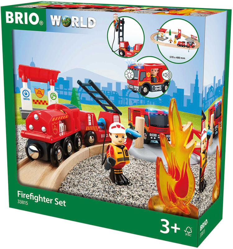 BRIO 33815 Togsæt med brandmandstema