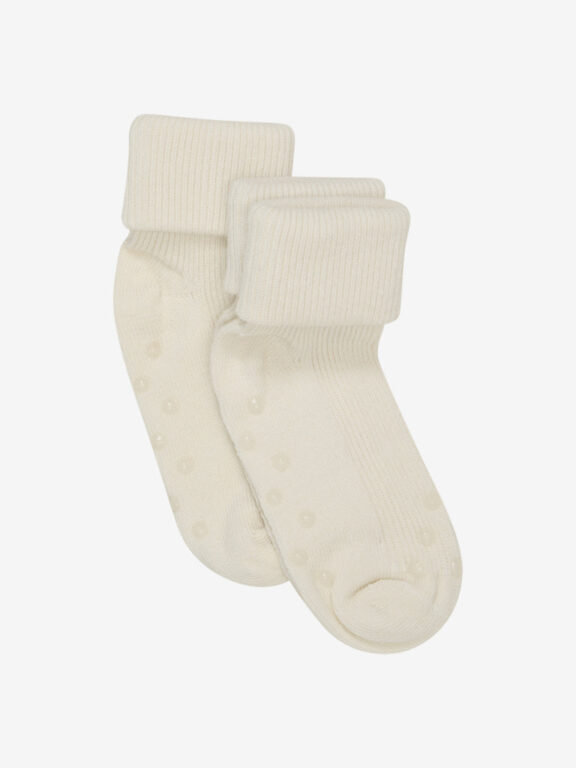 Baby Rib Sock m. Abs (2-pack) - Off White - 15/18