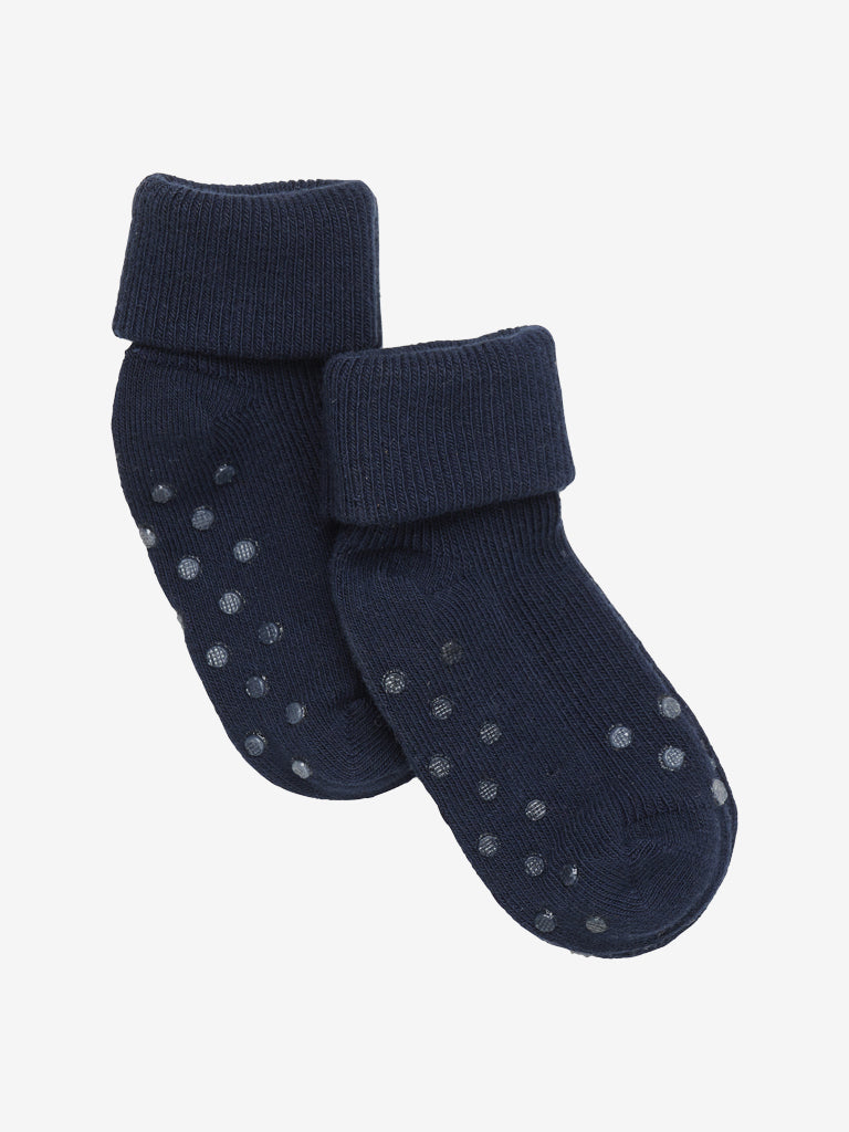 Baby Rib Sock m. Abs (2-pack) - Total Eclipse - 15/18 Baby Rib Sock m. Abs (2-pack) - Total Eclipse - 15/18