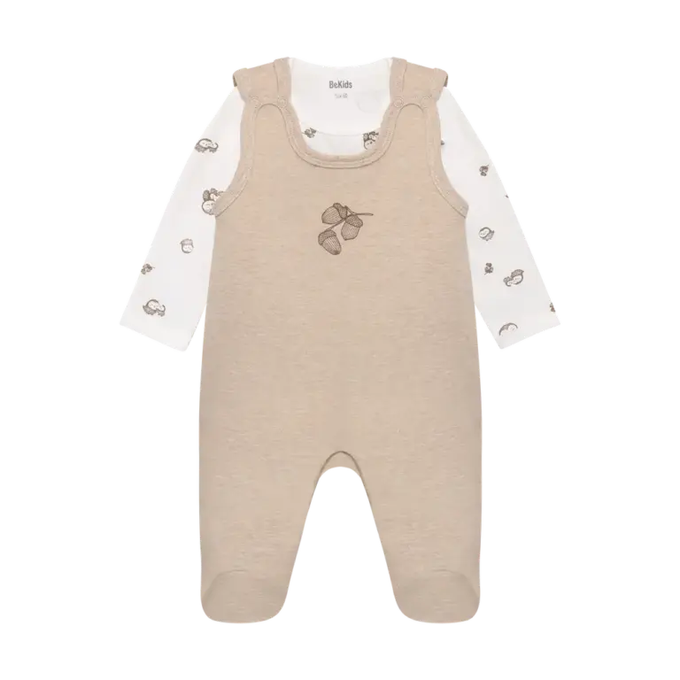 BeKids Romper og Body Sæt - Silver Mink - 50