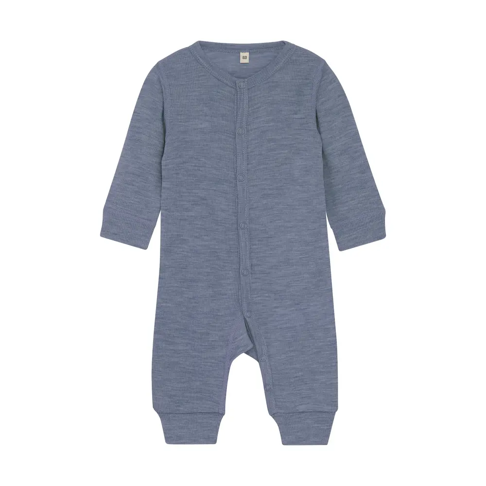 BeKids Uld Jumpsuit - Folkstone Gray Melange - 90 BeKids Uld Jumpsuit - Folkstone Gray Melange - 90