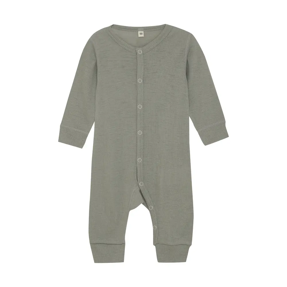 BeKids Uld Jumpsuit - Forest Fog Melange - 60 BeKids Uld Jumpsuit - Forest Fog Melange - 60