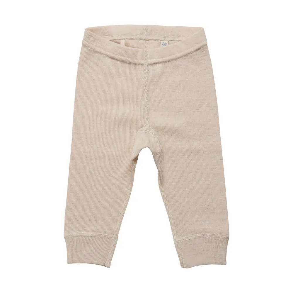 BeKids Uld Leggings - Solid - Sandshell Melange - 80 BeKids Uld Leggings - Solid - Sandshell Melange - 80