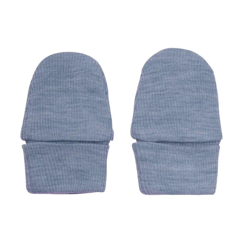 BeKids Uld Vanter - Solid - Folkstone Gray Melange - 70/80