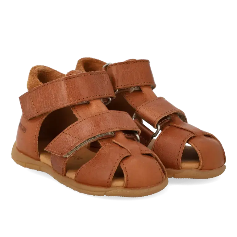 Begynder Sandal m. Velcro - Cognac/Cognac - 23