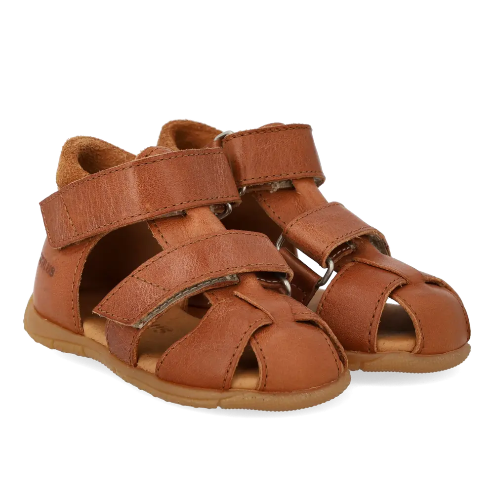 Begynder Sandal m. Velcro - Cognac/Cognac - 23
