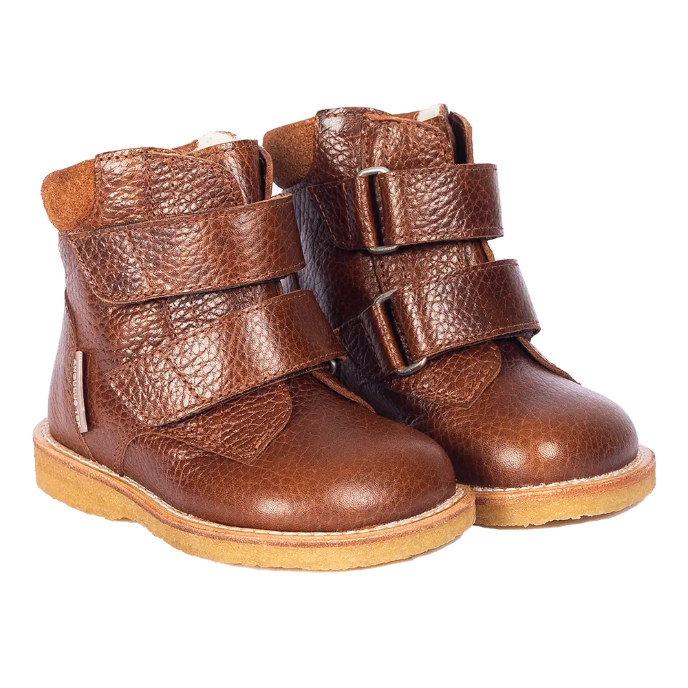 Begynder Tex Støvle Med Velcro - COGNAC - 23