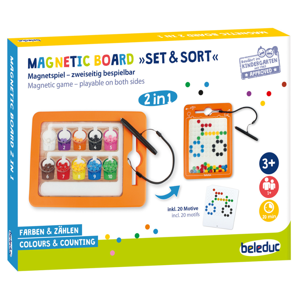 Beleduc | 2-i-1 magnettavle - Farver & tal