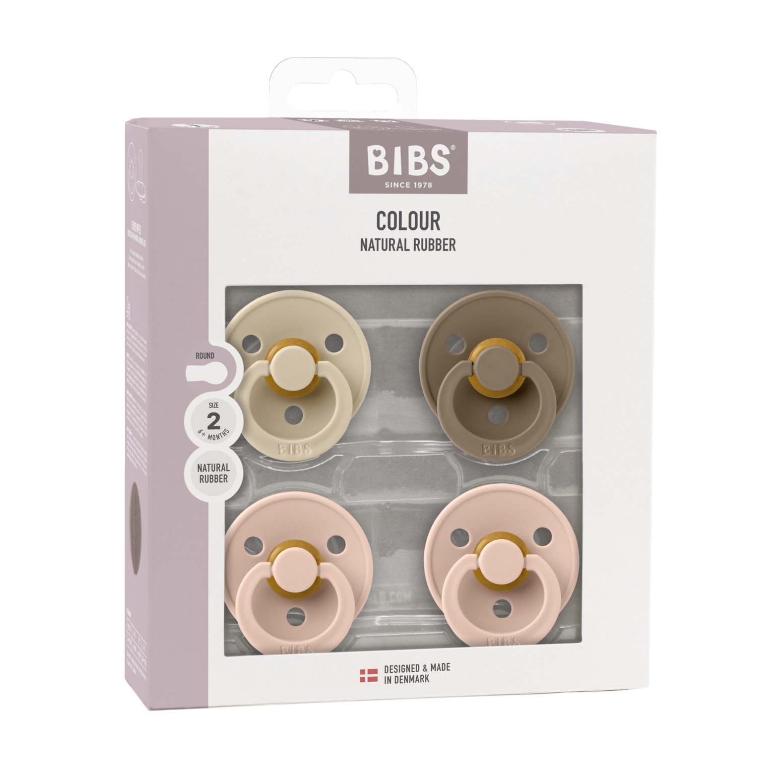 Bibs Colour 4-pak Str 2 - Baby Blush