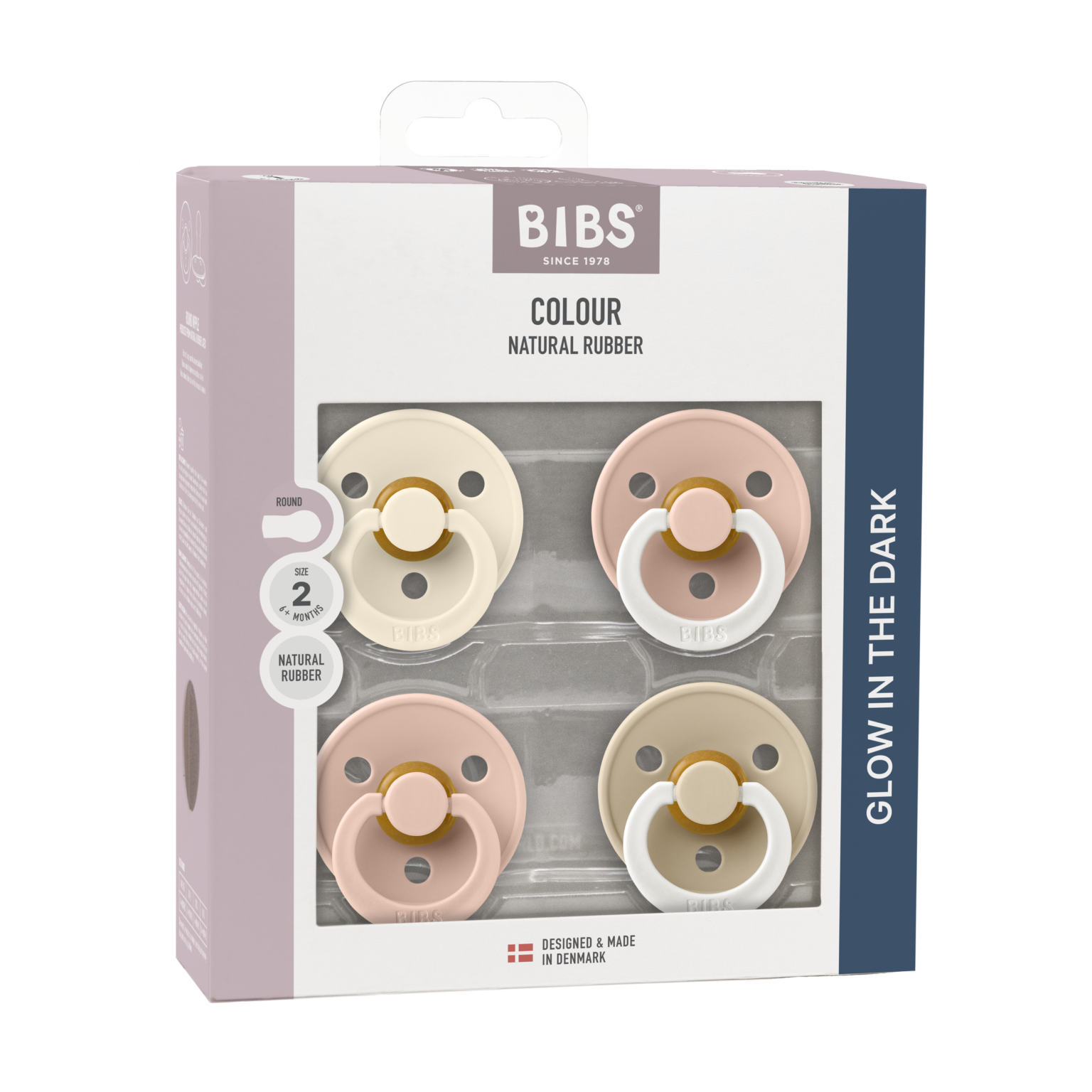 Bibs Colour 4-pak Str 2 - Blush Glow Mix