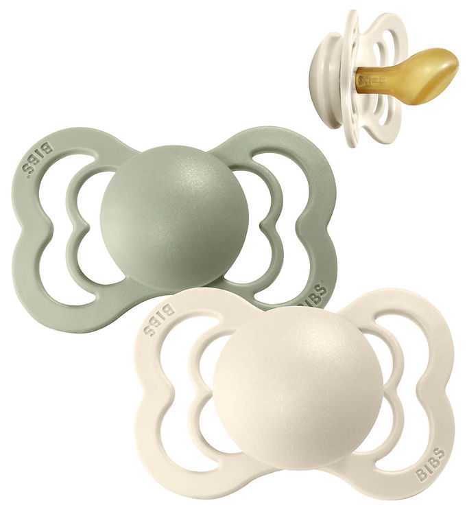 Bibs Couture Sutter - Str. 2 - 2-pak - Anatomisk - Ivory/Sage