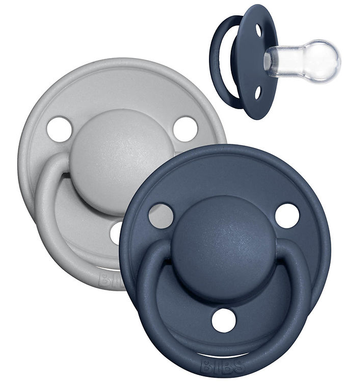 Bibs De Lux Sutter - 2-pak - Rund - Cloud/Steel Blue Bibs De Lux Sutter - 2-pak - Rund - Cloud/Steel Blue