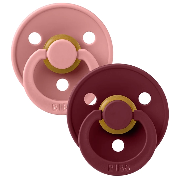 Bibs Sutter - Colour str. 2 - rund - Dusty Pink/Elderberry - 2-pak