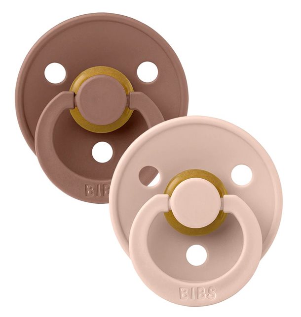 Bibs Sutter - Str. 1 - Colour - Rund - 2-pak - Woodchuck/Blush