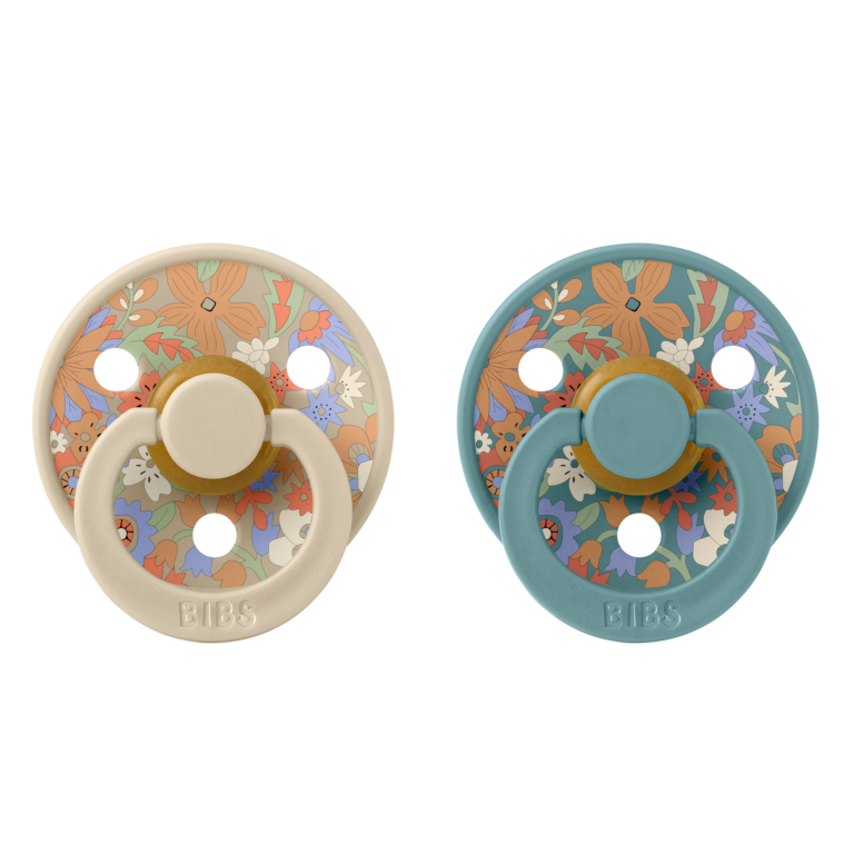 Bibs x Liberty 2 Pak Colour June Blossom Latex Size 2 Vanilla Hush Mix