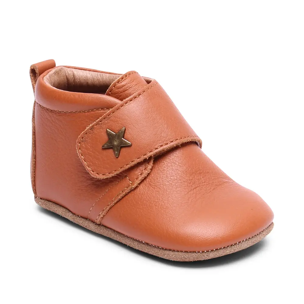Bisgaard Hjemmesko - Velcro Star - Cognac - 26