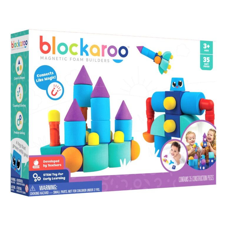 Blockaroo | Magnetklodser af skum - Slot, 35 stk