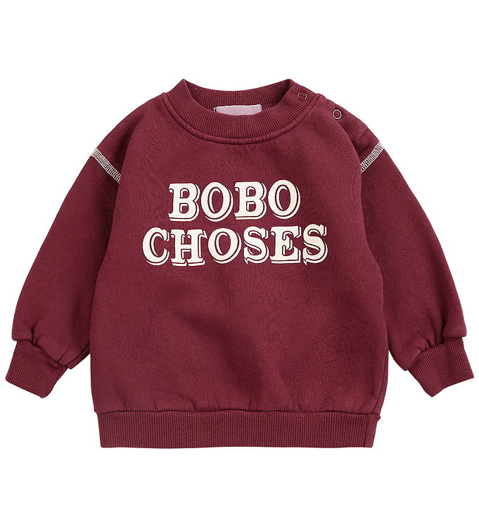 Bobo Choses Sweatshirt - Embossed - Burgundy Red m. Logo