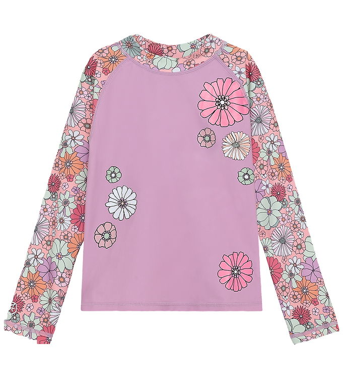 Color Kids Badebluse - Lavender Mist m. Blomster