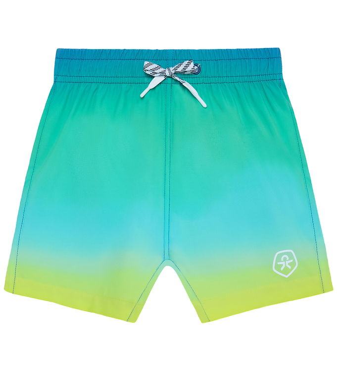 Color Kids Badeshorts - Coronet Blue m. Magisk Print