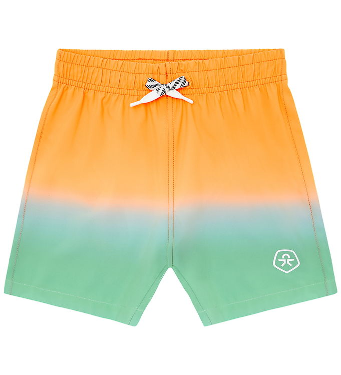 Color Kids Badeshorts - Orange Pop m. Magisk Print Color Kids Badeshorts - Orange Pop m. Magisk Print