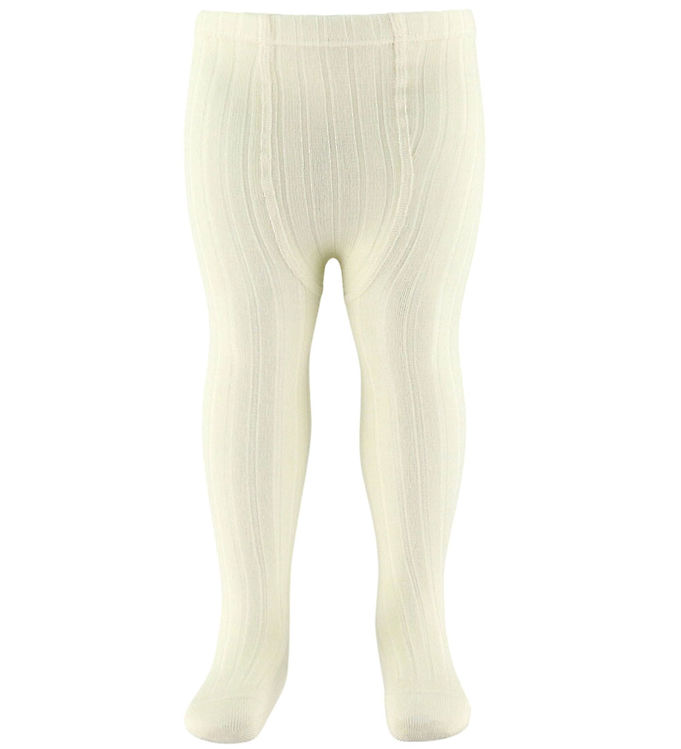 Condor Strømpebukser - Rib - Uld - Cream Condor Strømpebukser - Rib - Uld - Cream