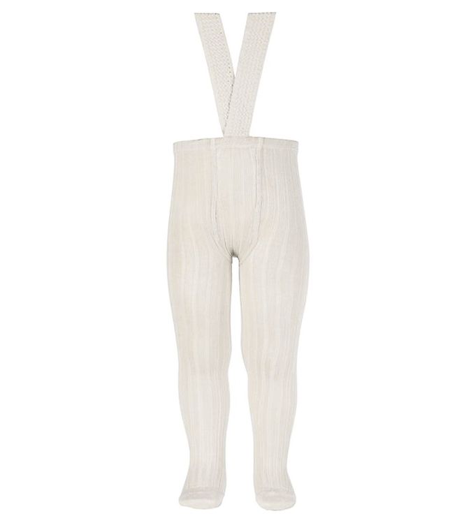 Condor Strømpebukser m. Seler - Rib - Beige Condor Strømpebukser m. Seler - Rib - Beige