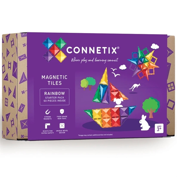 Connetix Starter Pack - Rainbow - 60 dele