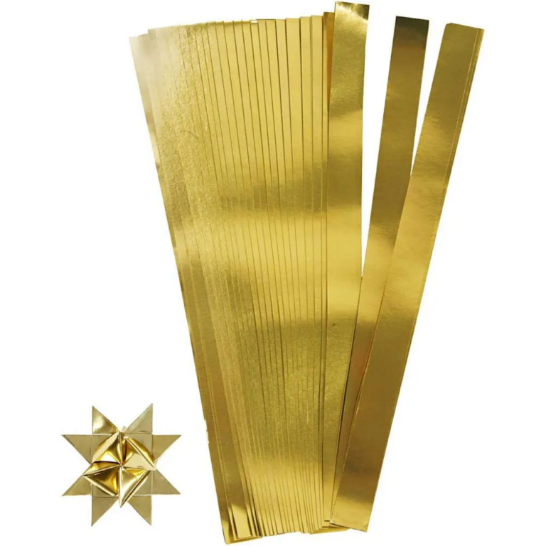 Creativ Company | Flet selv julestjerner - Guld, 100 strimler