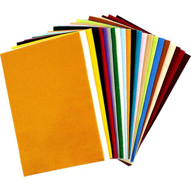 Creativ Company | Hobbyfilt 20 x 30 cm - 24 ass. ark